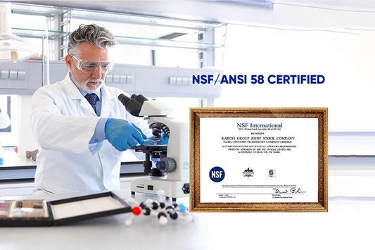 Karofi RO water purifier is certified by NSF/ANSI 58 - American safety standard